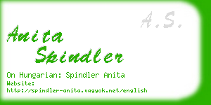 anita spindler business card